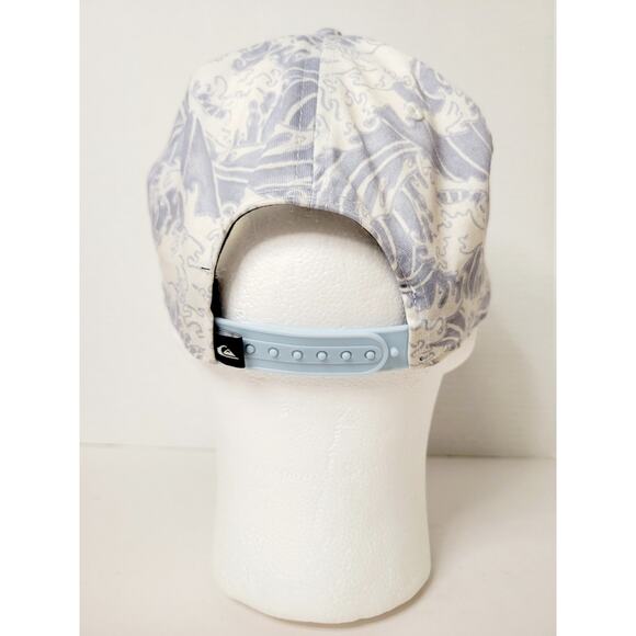 Quiksilver Hat Cap Blue White Wave Pattern Rope Detail Snapback OSFM Surf Skate - Picture 5 of 7